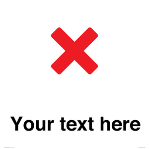 Custom plain background, red cross sign